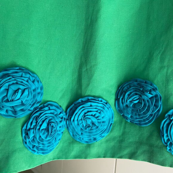 Blue and Green Rosette A-Line Skirt by Boden, 12R - Picture 15 of 15